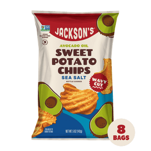 Wavy Sea Salt Sweet Potato Chips in Avocado Oil 5oz - 8 Bags