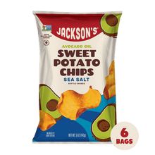 Load image into Gallery viewer, Bag of Jackson’s Sweet Potato kettle chips with premium avocado oil. Non Pufa, AIP, Paleo friendly.
