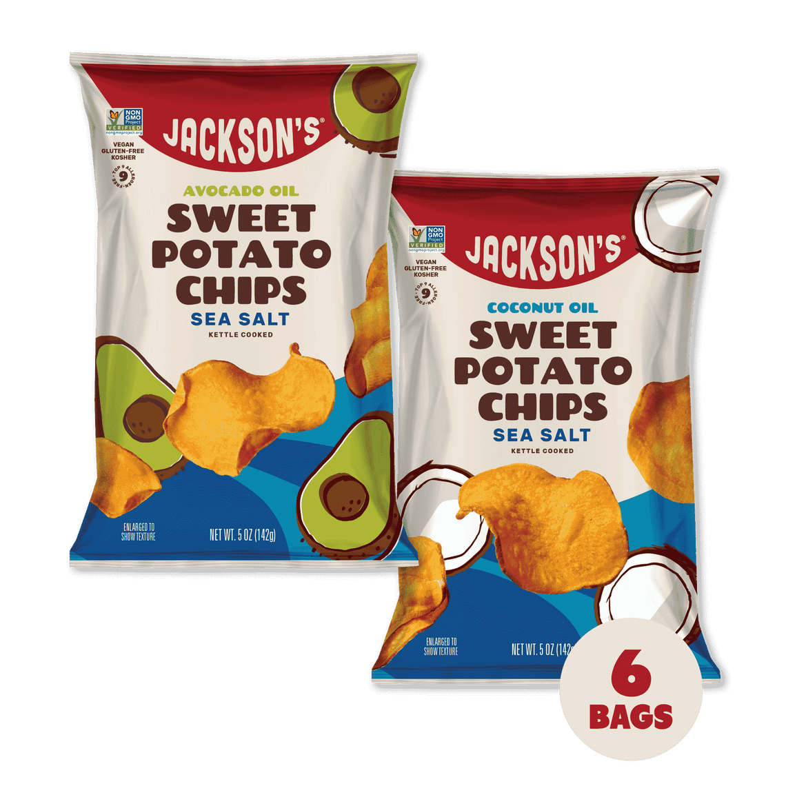 Jackson's Avocado Oil and Coconut Oil Sea Salt kettle-cooked chips