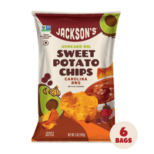 Load image into Gallery viewer, Jackson&#39;s Carolina BBQ kettle-cooked sweet potato chips with premium avocado oil bag
