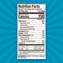 Load image into Gallery viewer, Nutritional label for Jackson&#39;s Sweet Potato Chips with unrefined oil
