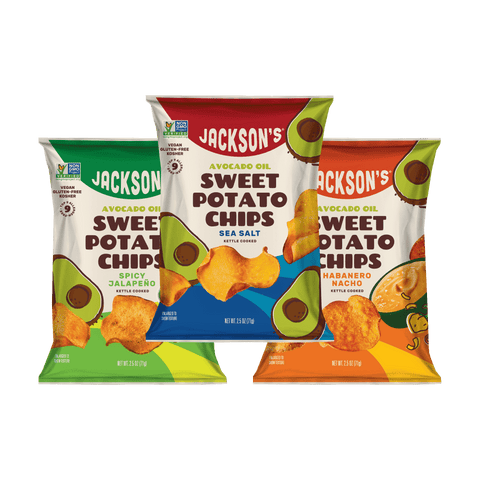 Spicy Variety Pack Sweet Potato Chips in Avocado Oil 2.5oz (Pack of 14)