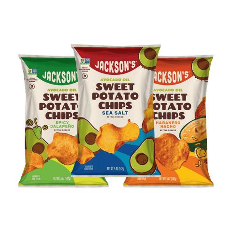 Spicy Variety Pack Sweet Potato Chips in Avocado Oil 5oz (Pack of 8)