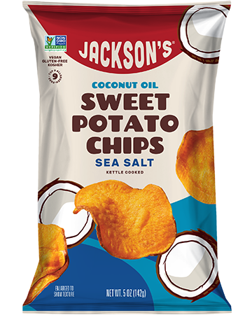 Shop Jackson's whole30 kettle-cooked in coconut oil sweet potato chips. Sea salt flavors. 