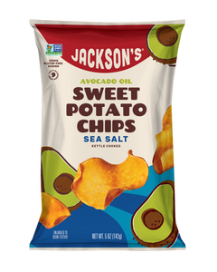 Shop tasty Jackson's Sweet Potato Chips kettle-cooked with sea salt cooked in clean avocado oil. 