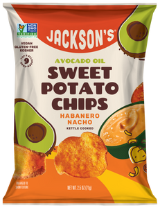 Jackson's whole30, vegan habanero nacho sweet potato kettle chips bag