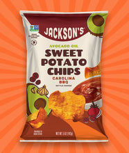 Load image into Gallery viewer, Jackson&#39;s Avocado Oil Carolina BBQ gluten free Sweet Potato Chips bag
