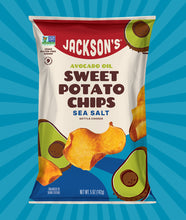 Load image into Gallery viewer, Jackson&#39;s Sweet Potato Chips with pure avocado oil and sea salt. Gluten-Free, Vegan.
