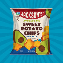 Load image into Gallery viewer, Sea Salt Sweet Potato Chips in Avocado Oil 1oz. No seed oils. Whole30-approved snack. 
