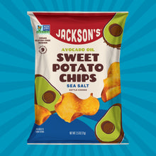 Load image into Gallery viewer, Jackson&#39;s paleo kettle-cooked Sea Salt Sweet Potato Chips in premium Avocado Oil 2.5oz. 

