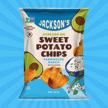 Load image into Gallery viewer, Jackson&#39;s Farmhouse Ranch Sweet Potato Chips in Avocado Oil 2.5oz. Dairy-free &amp; keto chips. 
