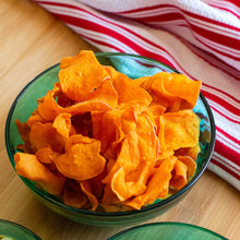 Load image into Gallery viewer, Dive into guilt-free snacking: Gluten-free, vegan Sweet Potato Chips cooked in premium avocado oil
